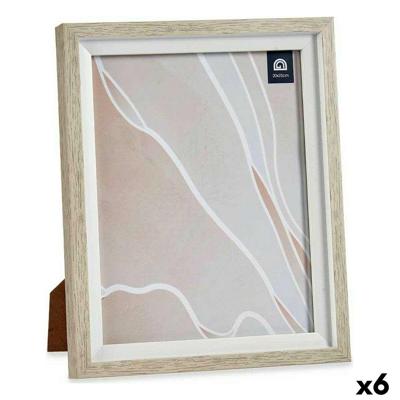 Fotolijsten Gift Decor Wit Beige Glas Kristal polyestyreen Plastic (6 Stuks)