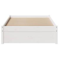 Bedframe zonder matras massief grenenhout wit 140x200 cm - thumbnail