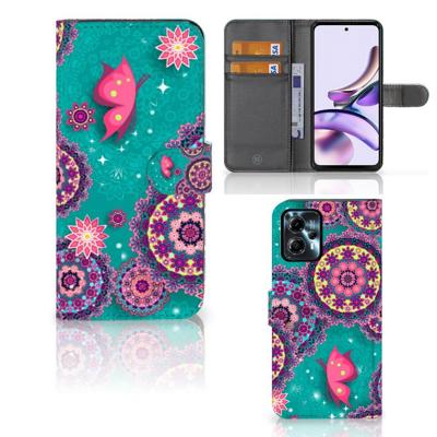 Motorola Moto G13 | G23 Hoesje Cirkels en Vlinders Motorola Moto G13 | G23 Hoesje Cirkels en Vlinders