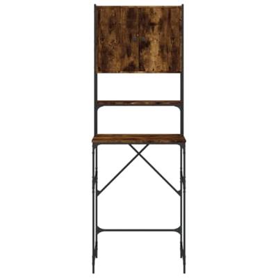 Wasmachinekast 68x48,5x194 cm gerookt eikenkleurig