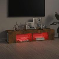 Tv-meubel LED-verlichting 135x39x30 cm gerookt eikenkleurig - thumbnail