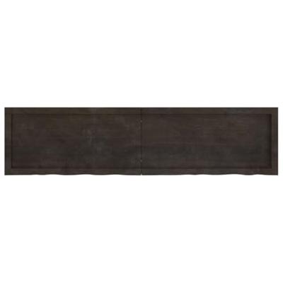 Tafelblad 160x40x(2-4)cm behandeld eikenhout donkerbruin