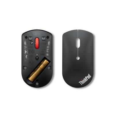 Lenovo ThinkPad Silent Muis Bluetooth Optisch Zwart 3 Toetsen 800 dpi, 1600 dpi, 2400 dpi - thumbnail
