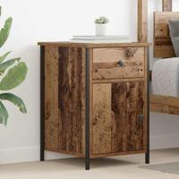 Nachtkastje met lade 2 pcs Oudhout 40 x 42 x 60 cm Bewerkt hout - thumbnail