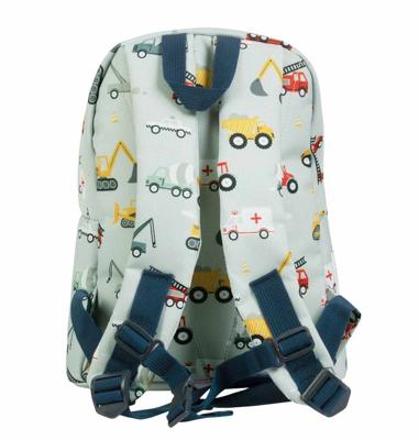 Kleine rugzak voor jongens VOERTUIGEN A Little Lovely Company bleekblauw