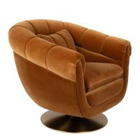 Dutchbone Fauteuil 'Member', kleur Goud - thumbnail
