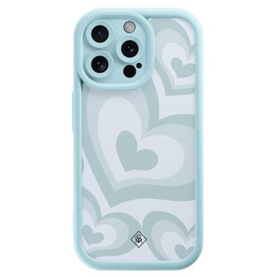 iPhone 15 Pro Max blauwe case - Hart blauw iPhone 15 Pro Max blauwe case - Hart blauw