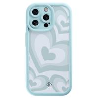 iPhone 15 Pro Max blauwe case - Hart blauw - thumbnail