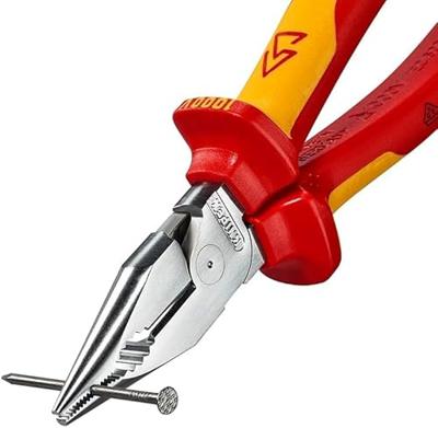 Knipex Spitse kombitang geïsoleerd | Meer-componentengrepen | VDE-getest | Verchroomd | Lengte 185 mm - 08 26 185 SB Knipex Spitse kombitang geïsoleerd | Meer-componentengrepen | VDE-getest | Verchroomd | Lengte 185 mm - 08 26 185 SB