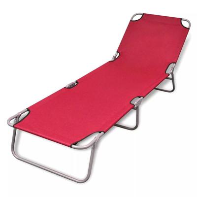 VidaXL Ligbed inklapbaar gepoedercoat staal rood VidaXL Ligbed inklapbaar gepoedercoat staal rood