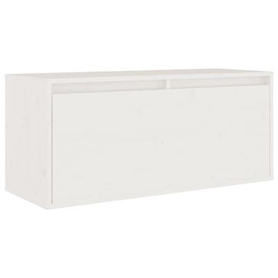 Tv-meubelen 2 st massief grenenhout wit