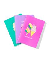 HEMA Schriften A6 gelinieerd ijsjes - 3 stuks - thumbnail
