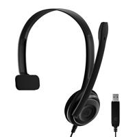 Sennheiser PC 7 USB Headset Bedraad Hoofdband Kantoor/callcenter USB Type-A Zwart - thumbnail