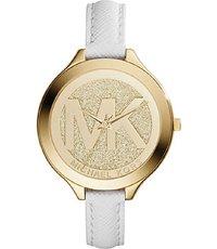 Horlogeband Michael Kors MK2389 Leder Wit 12mm Horlogeband Michael Kors MK2389 Leder Wit 12mm