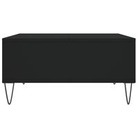 Salontafel 60x60x30 cm bewerkt hout zwart - thumbnail