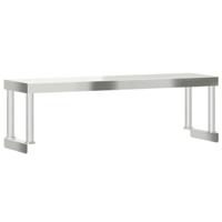 Verhoging voor werktafel 110x30x35 cm roestvrij staal - thumbnail