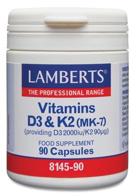 Vitamine D3 2000IE en K2 90mcg 90 Capsules