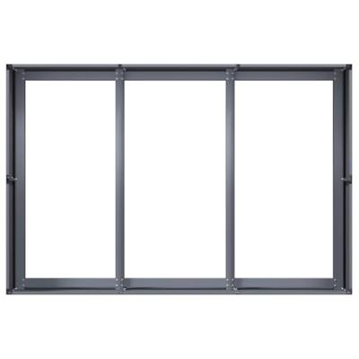 VidaXL Plantenbak 120x80x40 cm staal antracietkleurig