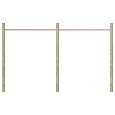 VidaXL Rekstokken 2 st 125 cm staal rood