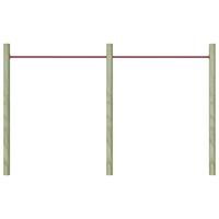 VidaXL Rekstokken 2 st 125 cm staal rood - thumbnail