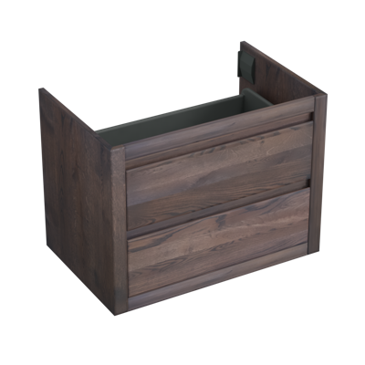 Onderkast Forzalaqua Gela 2.0 80x51x60 Cm 2 Softclose Lades Eiken Charcoal