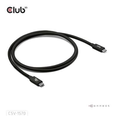 Club3D USB4 Gen 4x2 80Gbps 240W USB Type-C 1.2m USB-IF gecertificeerd Club3D USB4 Gen 4x2 80Gbps 240W USB Type-C 1.2m USB-IF gecertificeerd