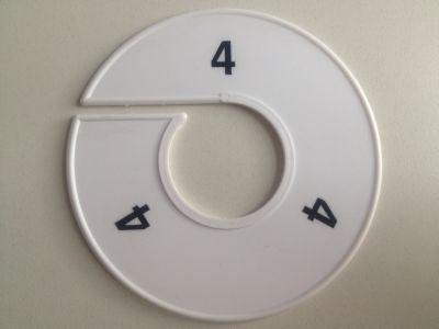 Maatring 11cm wit/zwart 4