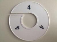 Maatring 11cm wit/zwart 4 - thumbnail