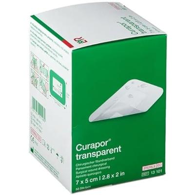 Curapor Transparant Steriel 7cmx 5cm 50 13101