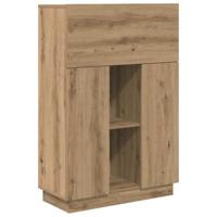Bureau met plank artisanaal eikenkleurig 71,5 x 31,5 x 106,5 cm - thumbnail