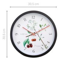 NeXtime NE-4314 Buitenklok Prunus 30.5 cm Zwart/Wit - thumbnail