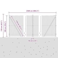 VidaXL Afrasteringspaal grijs 25 x 1 m (13 mm gaas) staal - thumbnail