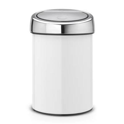 Brabantia touch bin wandafvalemmer 3 liter white