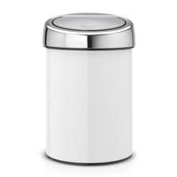 Brabantia touch bin wandafvalemmer 3 liter white - thumbnail