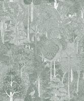 Marburg Heritage Behang ton sur ton met bomen en vogels - 47651 - thumbnail