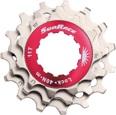 Shimano Sunrace sluitring met kransjes 11v 11/13/15t zilver