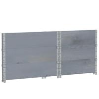VidaXL Palletopzetranden 3 st 80x60 cm massief grenenhout grijs - thumbnail