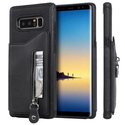 Voor Galaxy Note 8 effen kleur dubbele gesp rits schokbestendige beschermhoes (zwart) Voor Galaxy Note 8 effen kleur dubbele gesp rits schokbestendige beschermhoes (zwart)