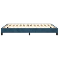 Bedframe fluweel donkerblauw 140x200 cm - thumbnail