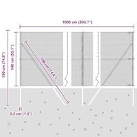 VidaXL Afrasteringspaal groen 10 x 1,4 m (12 x 12 mm gaas) - thumbnail