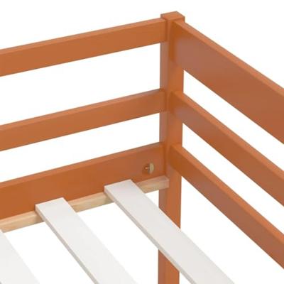Bedframe massief grenenhout honingbruin 90x200 cm