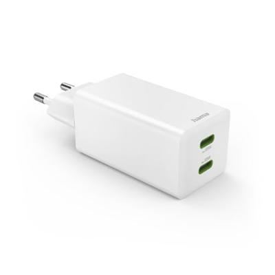 Hama Snellader GaN 2x USB-C PD/Qualcomm® Mini-oplader 65 W Wit - thumbnail