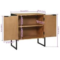 Dressoir Bruin 70 x 35 x 75 cm Massief acaciahout - thumbnail