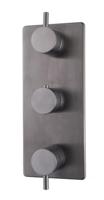 Wiesbaden Douchekraan Inbouw Caral Thermostatisch 3-Weg Gunmetal - thumbnail
