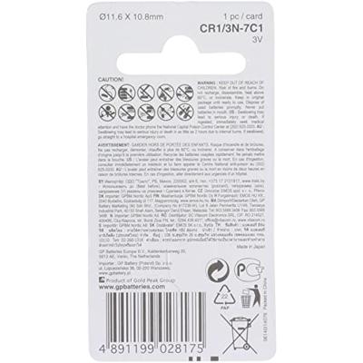 GP Knoopcel Batterij CR11108 / CR1/3N / DL1/3N / 2L76 - 3v - thumbnail