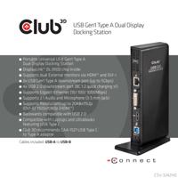 club3D CSV-3242hD Laptopdockingstation Geschikt voor merk (dockingstation): Universeel - thumbnail