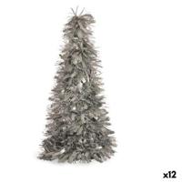Decoratieve figuren Kerstboom Klatergoud Zilverkleurig Polypropyleen PET 27 x 45,5 x 27 cm (12 Stuks) - thumbnail