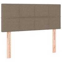 Boxspring met matras stof taupe 120x190 cm - thumbnail