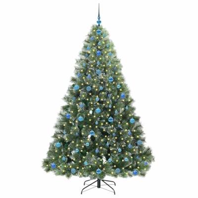 Kunstkerstboom met 300 LED met standaard Groen 210 cm PE en PVC