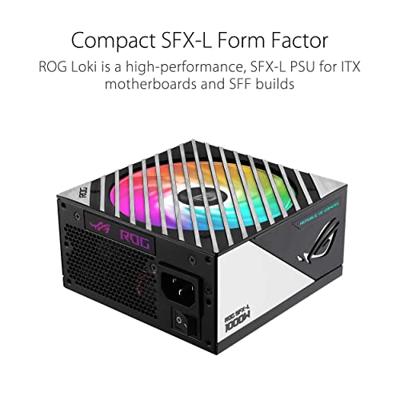 ASUS ROG Loki SFX-L 1000W Platinum power supply unit 24-pin ATX Zwart, Zilver ASUS ROG Loki SFX-L 1000W Platinum power supply unit 24-pin ATX Zwart, Zilver